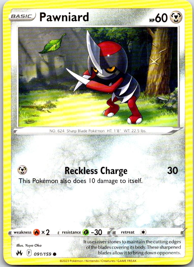 Pawniard - 091/159 - - CROWN ZENITH - Pokemon - Common | AA105-2