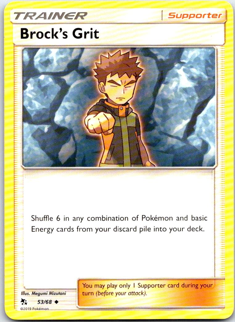 Brock's Grit - 53/68 - - HIDDEN FATES - Pokemon - Uncommon | AB21-9