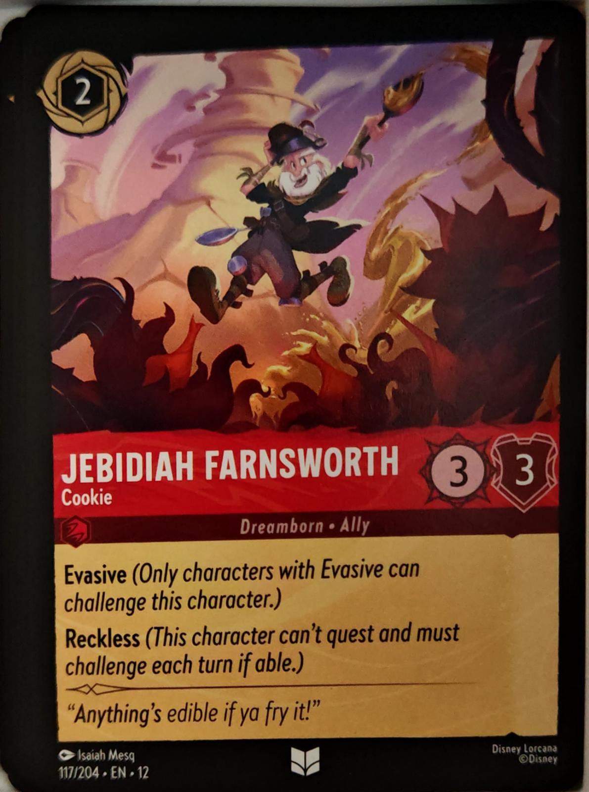 Jebidiah Farnsworth - Cookie - 117/204 - - WILDS UNKNOWN - Lorcana - | LAA01-9