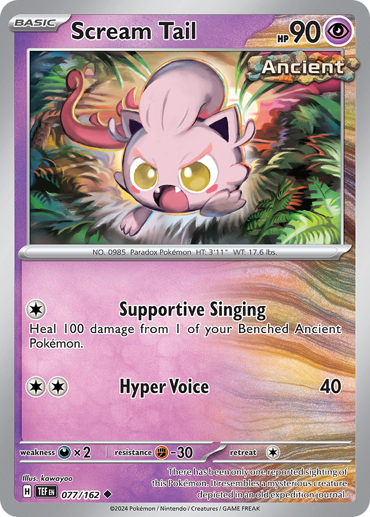 Scream Tail - 077/162 - - TEMPORAL FORCES - Pokemon - Uncommon | AA22-84