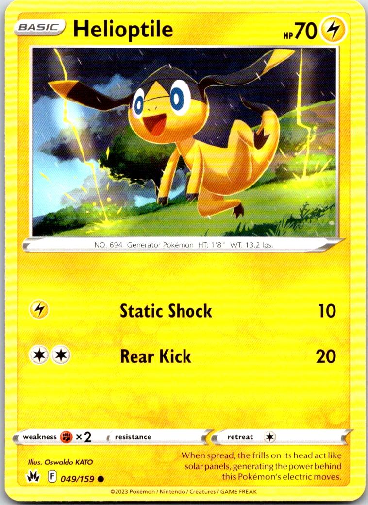Helioptile - 049/159 - - CROWN ZENITH - Pokemon - Common | AA100-43