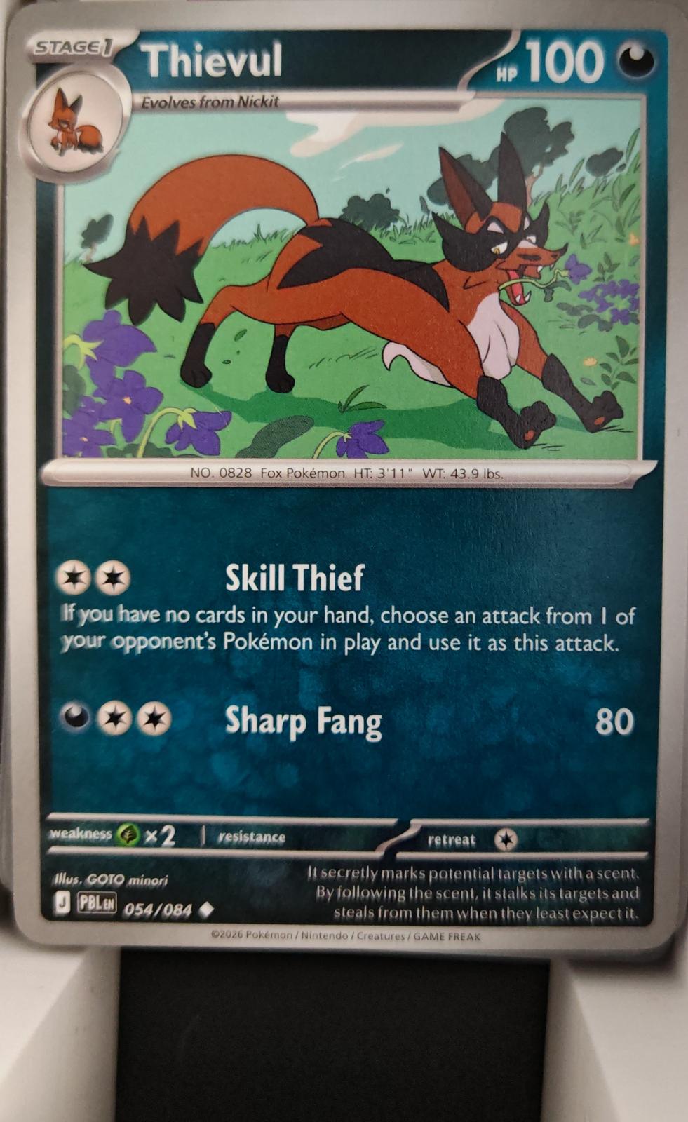 Thievul - 054/084 - - PITCH BLACK - Pokemon - Uncommon | AA28-51