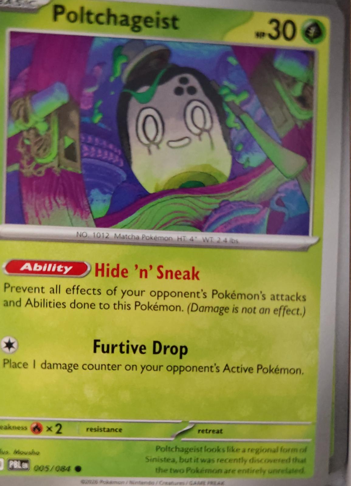 Poltchageist - 005/084 - - PITCH BLACK - Pokemon - Common | AA32-14