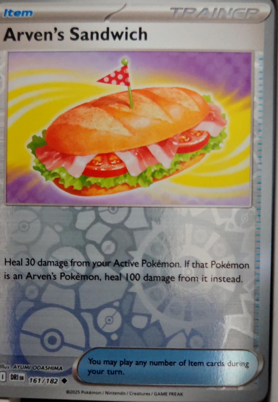 Arven's Sandwich - 161/182 - Reverse Holo - DESTINED RIVALS - Pokemon - | AA40-99