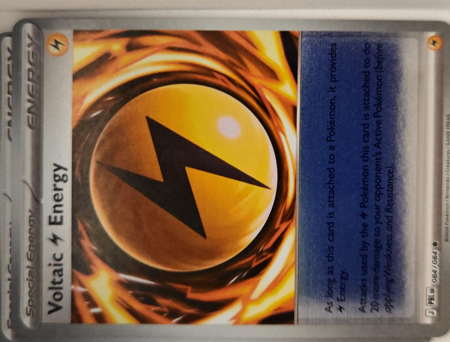 Voltaic Lightning Energy - 084/084 - Reverse Holo - PITCH BLACK - Pokemon - | AA14-2