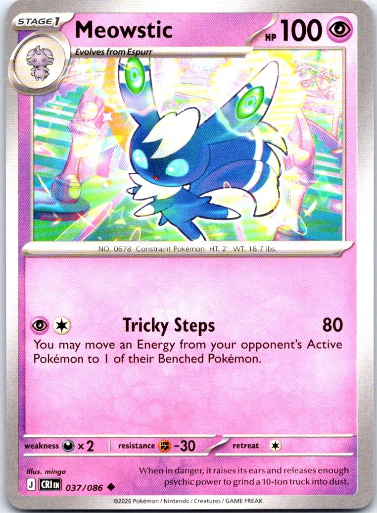 Meowstic - 037/086 - - CHAOS RISING - Pokemon - Uncommon | AB17-21