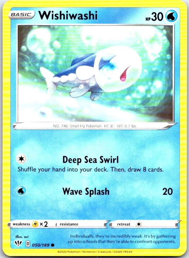 Wishiwashi - 050/189 - - DARKNESS ABLAZE - Pokemon - Common | AC16-22
