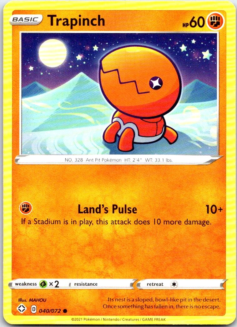 Trapinch - 040/072 - - SHINING FATES - Pokemon - Common | AB46-33