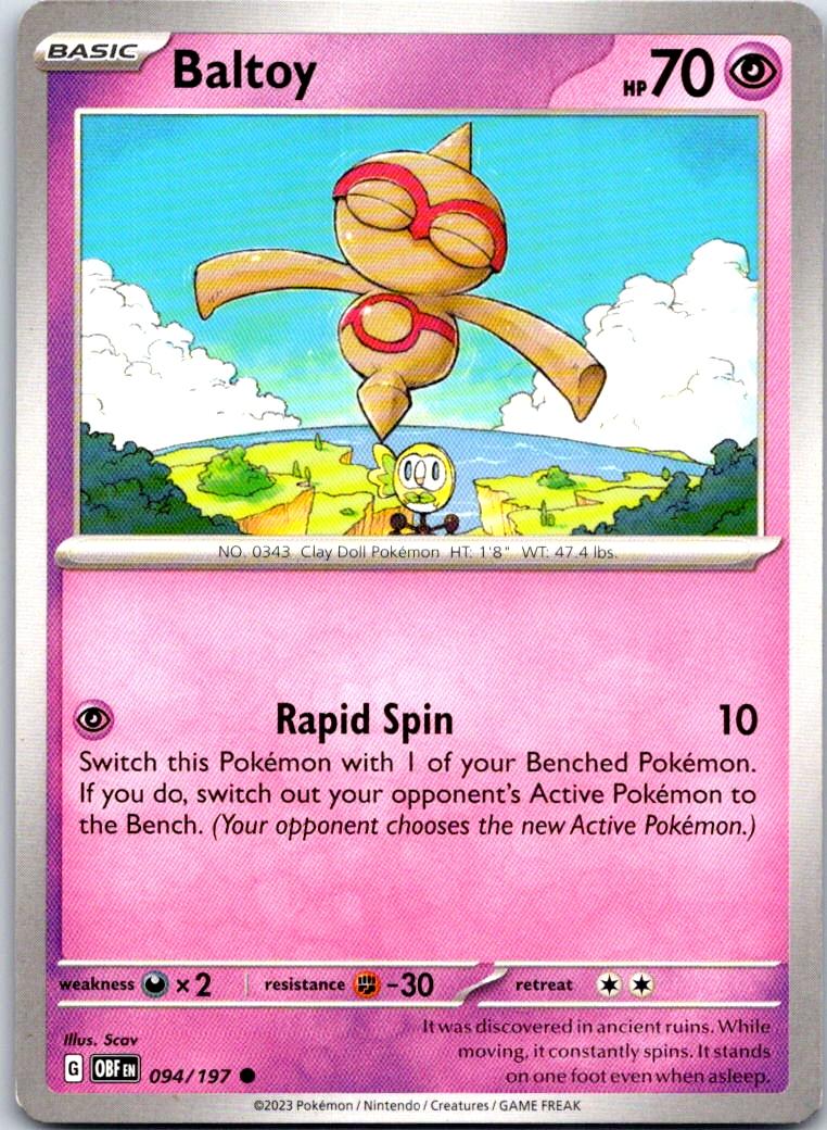 Baltoy - 094/197 - - OBSIDIAN FLAMES - Pokemon - Common | AB10-34
