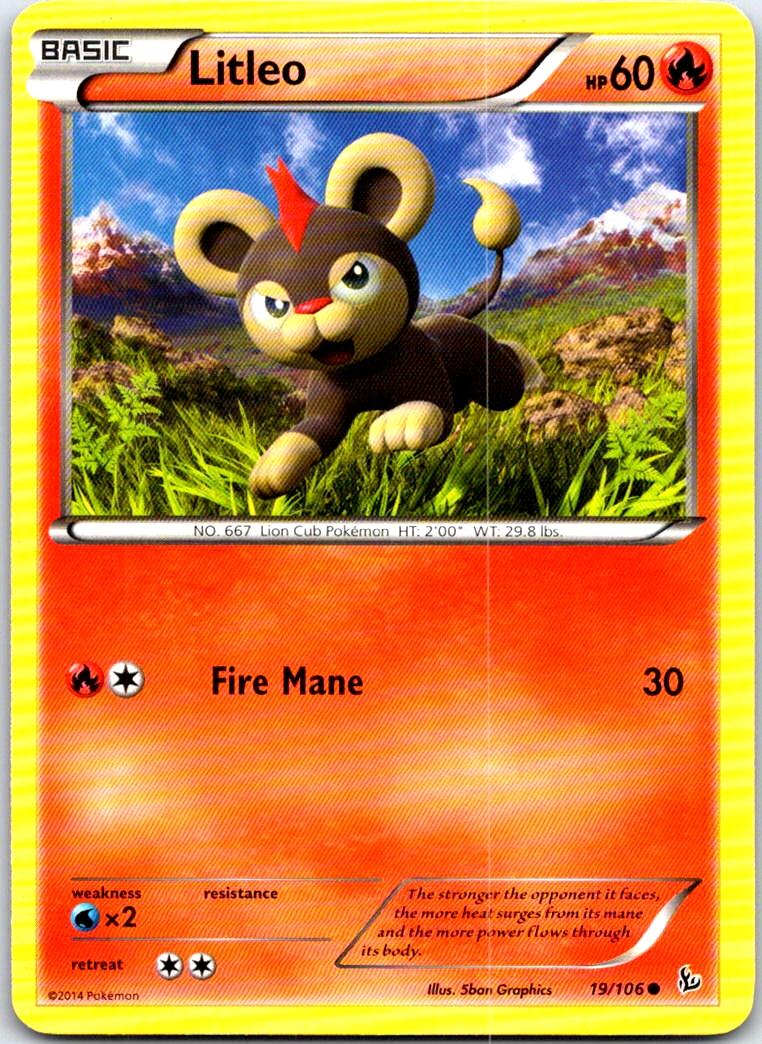 Litleo - 19/106 - - FLASHFIRE - Pokemon - Common | AB81-15