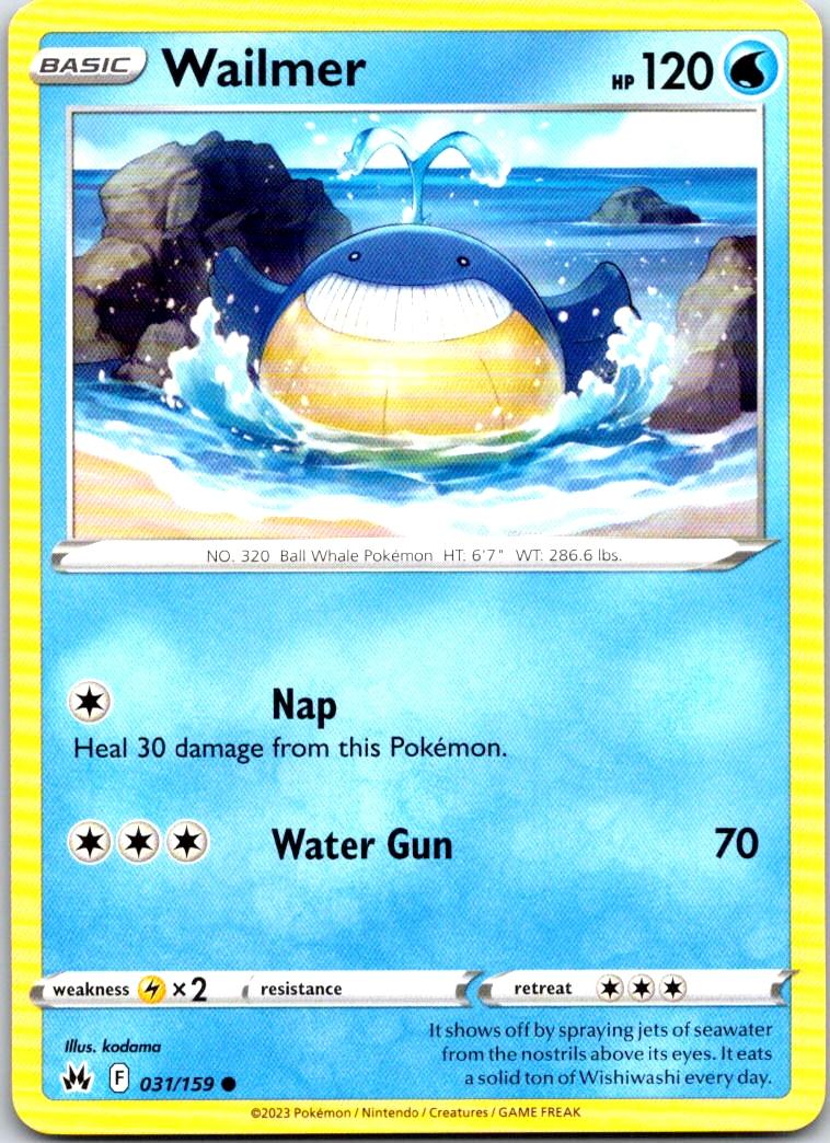 Wailmer - 031/159 - - CROWN ZENITH - Pokemon - Common | AA100-11