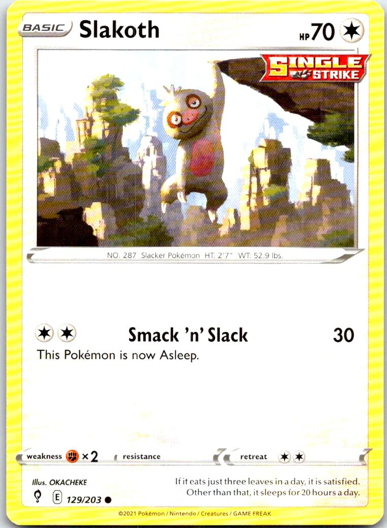 Slakoth - 129/203 - - EVOLVING SKIES - Pokemon - Common | AB36-6