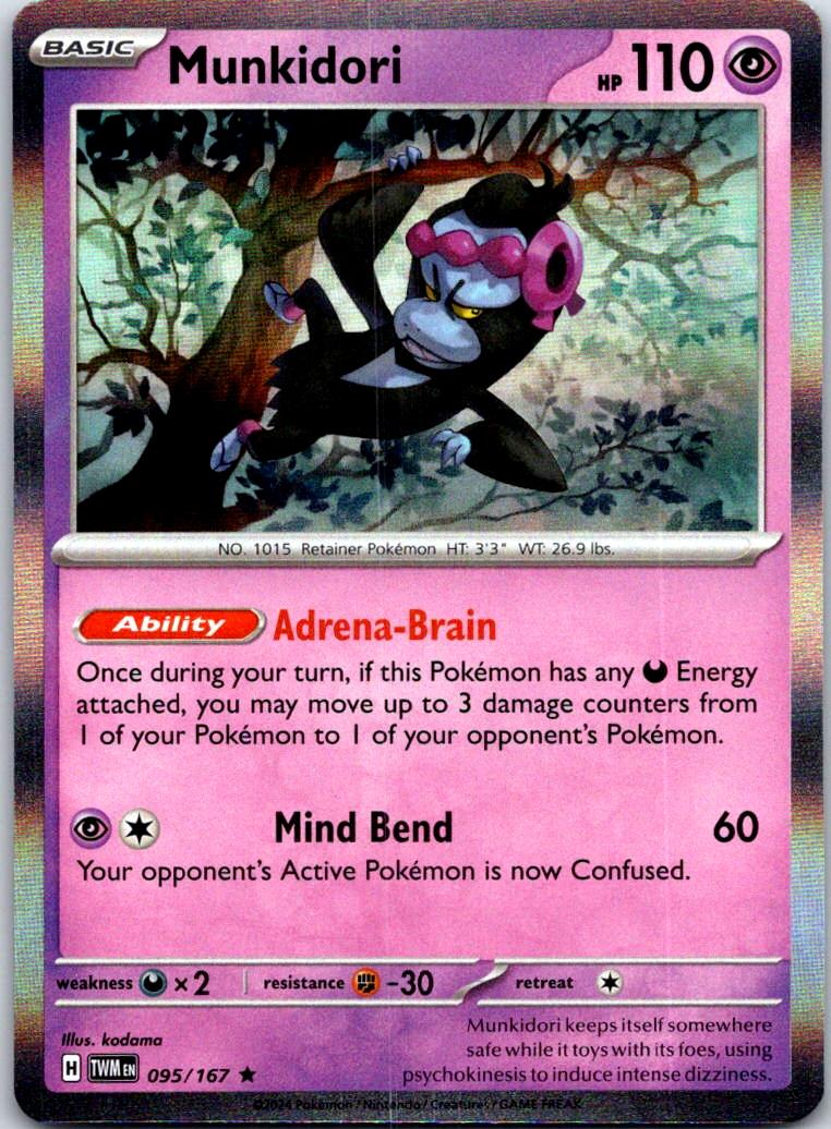Munkidori - 095/167 - Holo - TWILIGHT MASQUERADE - Pokemon - Rare | AB08-33