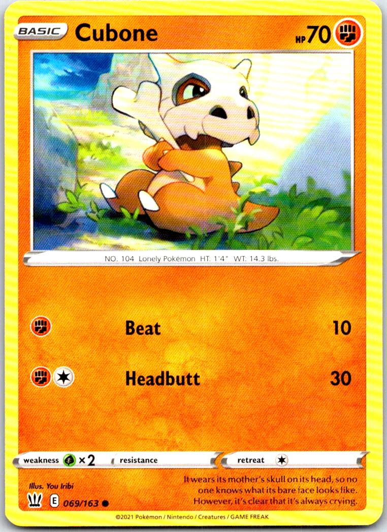 Cubone - 069/163 - - BATTLE STYLES - Pokemon - Common | AB96-38