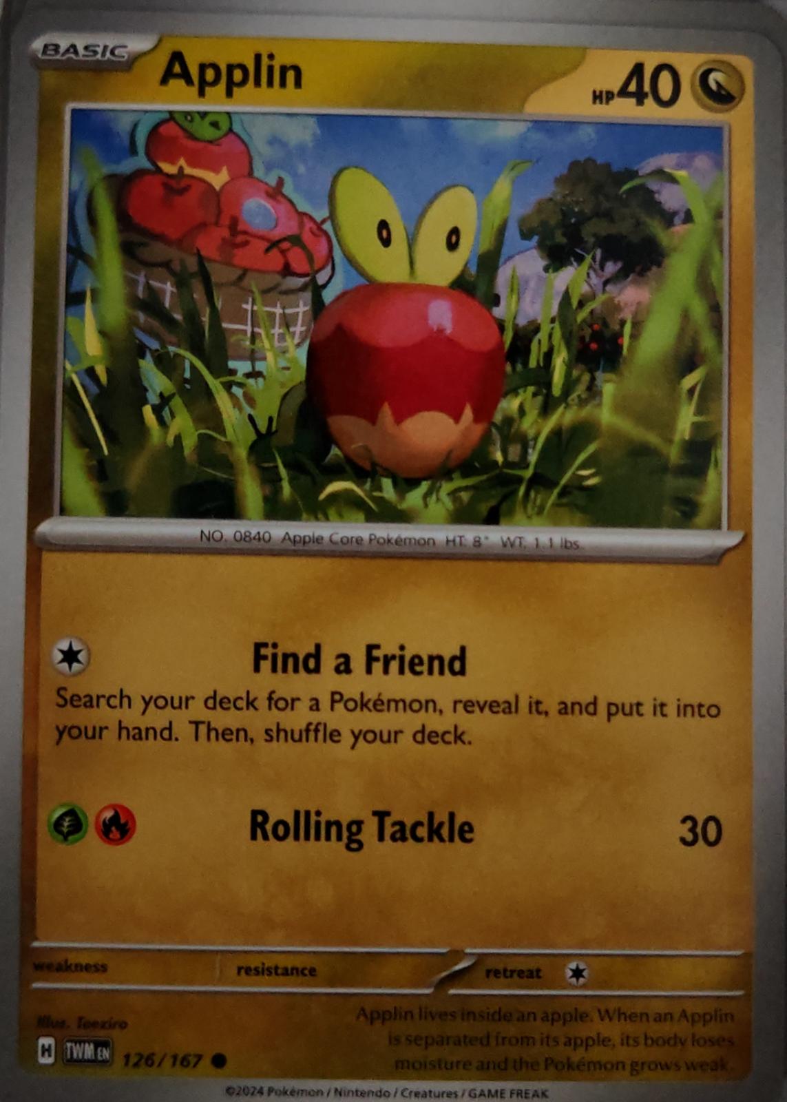 Applin - 126/167 - - TWILIGHT MASQUERADE - Pokemon - Common | AA46-7