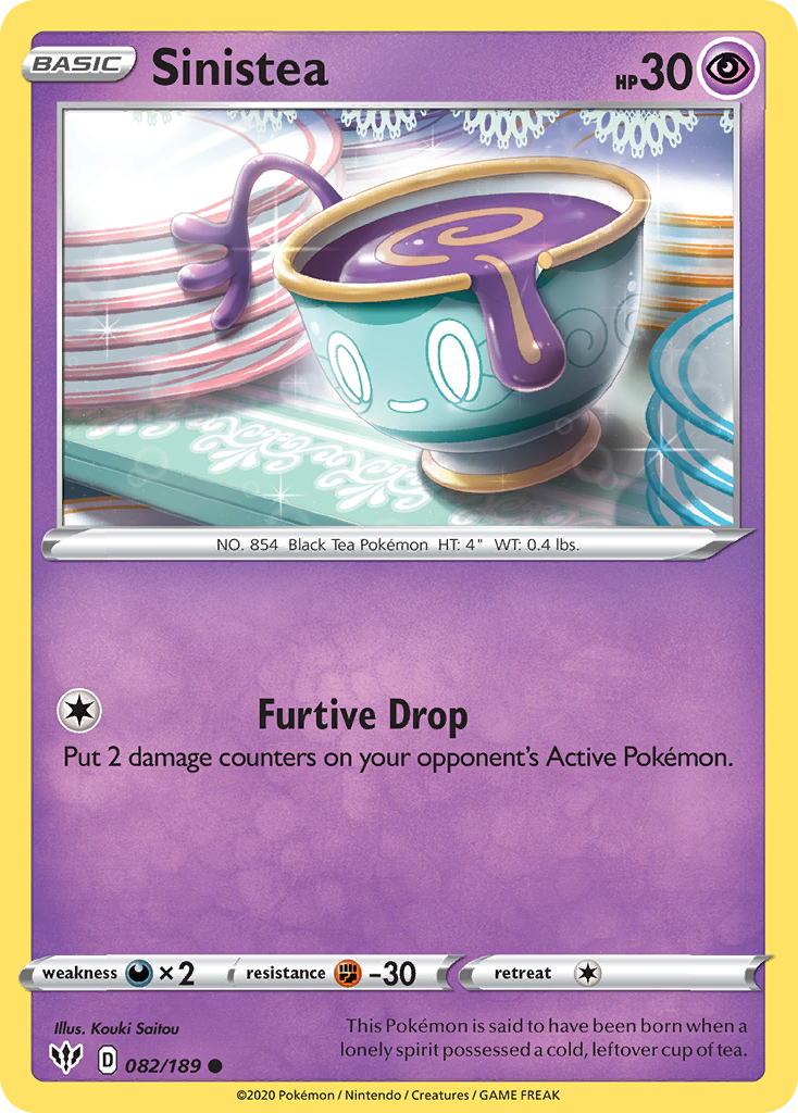 Sinistea - 082/189 - Reverse Holo - DARKNESS ABLAZE - Pokemon - Common | AA22-17