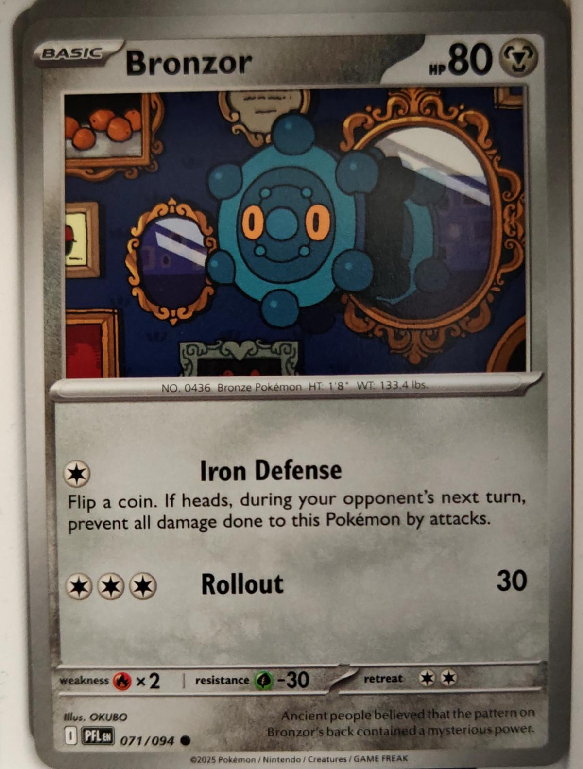 Bronzor - 071/094 - - PHANTASMAL FLAMES - Pokemon - Common | AA12-7