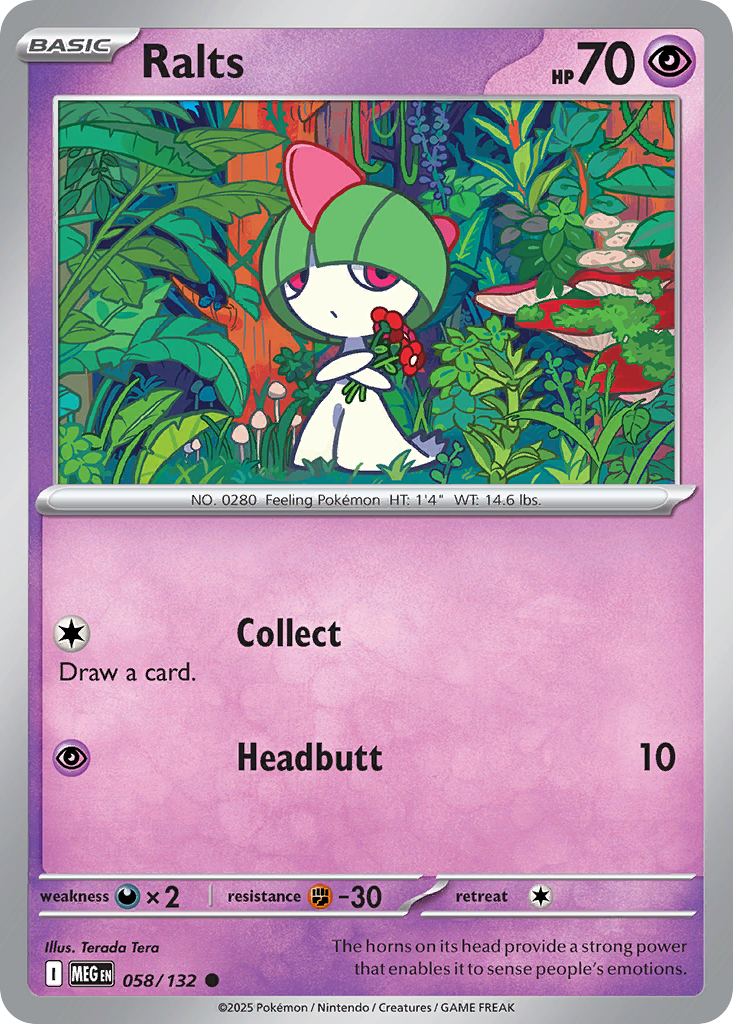 Ralts - 058/132 - - MEGA EVOLUTION - Pokemon - Common | AA23-68