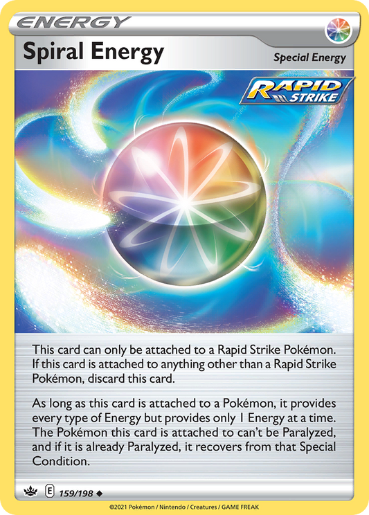 Spiral Energy - 159/198 - Reverse Holo - CHILLING REIGN - Pokemon - | AA59-3