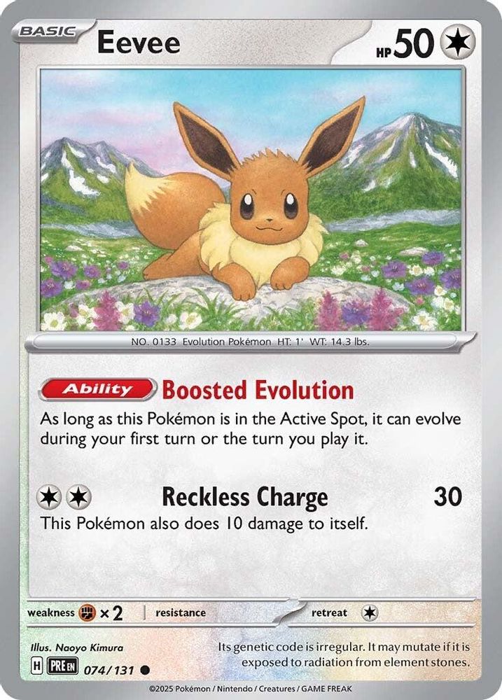 Eevee - 074/131 - Reverse Holo - PRISMATIC EVOLUTIONS - Pokemon - | AA26-98