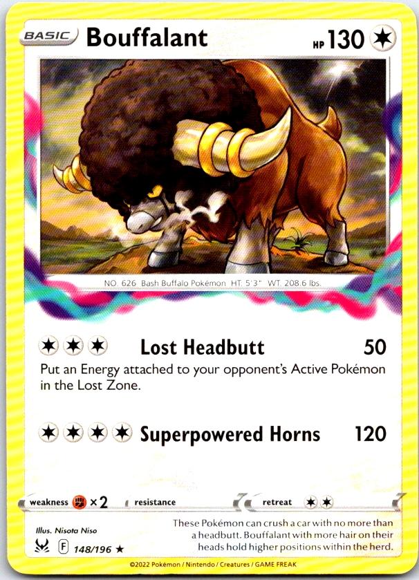 Bouffalant - 148/196 - - LOST ORIGIN - Pokemon - Rare | AC10-19