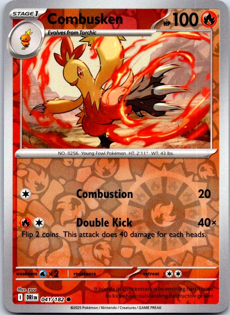Combusken - 041/182 - Reverse Holo - DESTINED RIVALS - Pokemon - | AA125-8