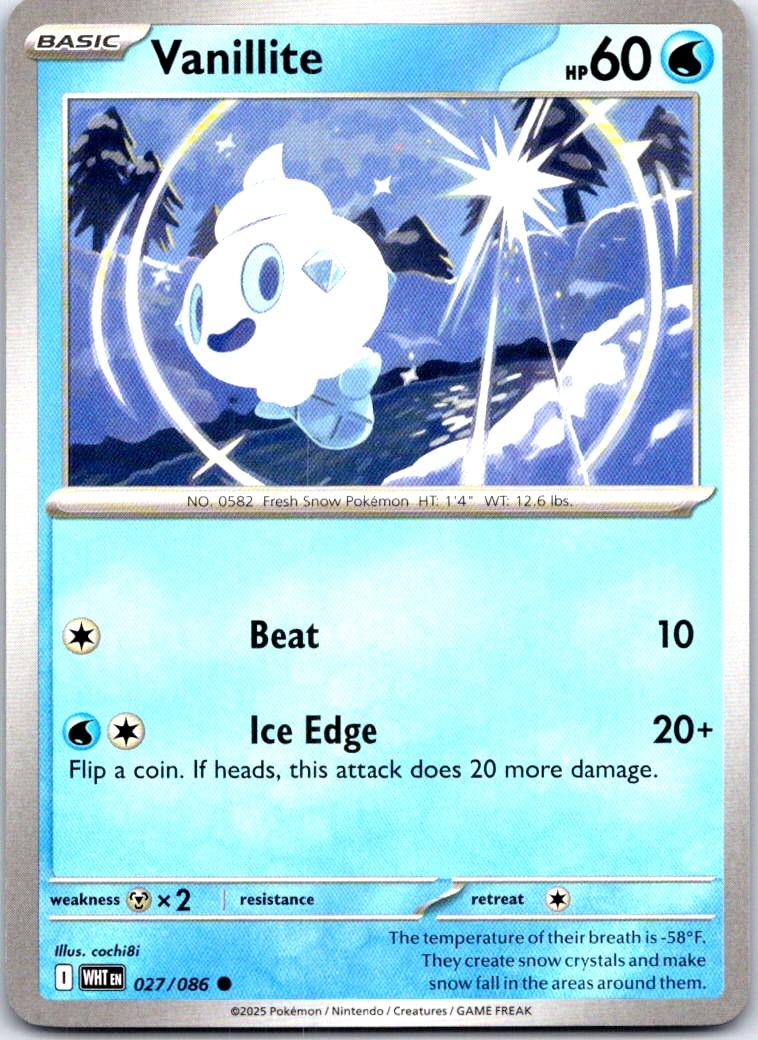 Vanillite - 027/086 - - WHITE FLARE - Pokemon - Common | AB69-27