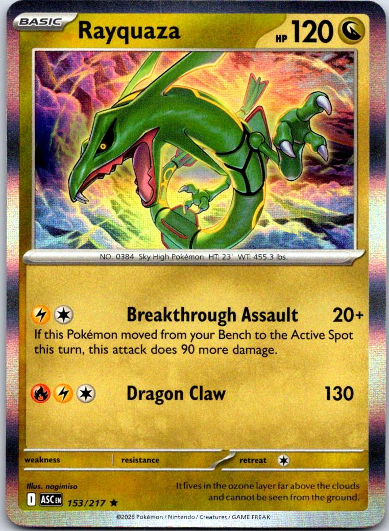 Rayquaza - 153/217 - Holo - ASCENDED HEROES - Pokemon - Rare | AB07-16