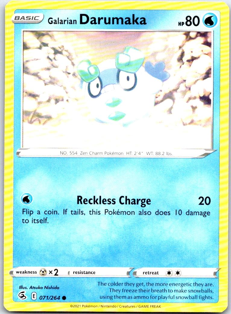 Galarian Darumaka - 071/264 - - FUSION STRIKE - Pokemon - Common | AB34-19