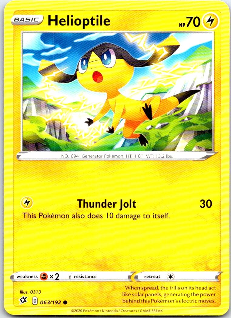 Helioptile - 063/192 - - REBEL CLASH - Pokemon - Common | AB72-17
