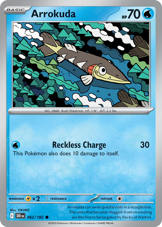 Arrokuda - 062/182 - - DESTINED RIVALS - Pokemon - Common | AA53-12