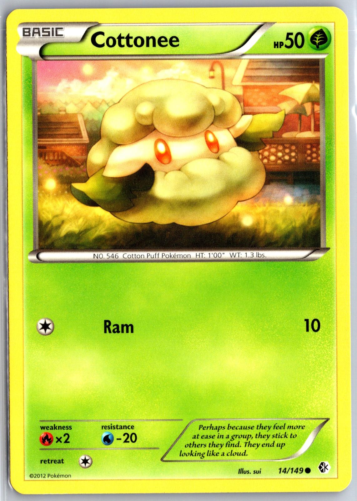 Cottonee - 14/149 - - BOUNDARIES CROSSED - Pokemon - Common | AA129-37