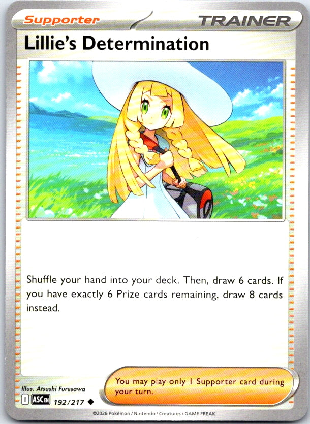 Lillie's Determination - 192/217 - - ASCENDED HEROES - Pokemon - | AC20-6