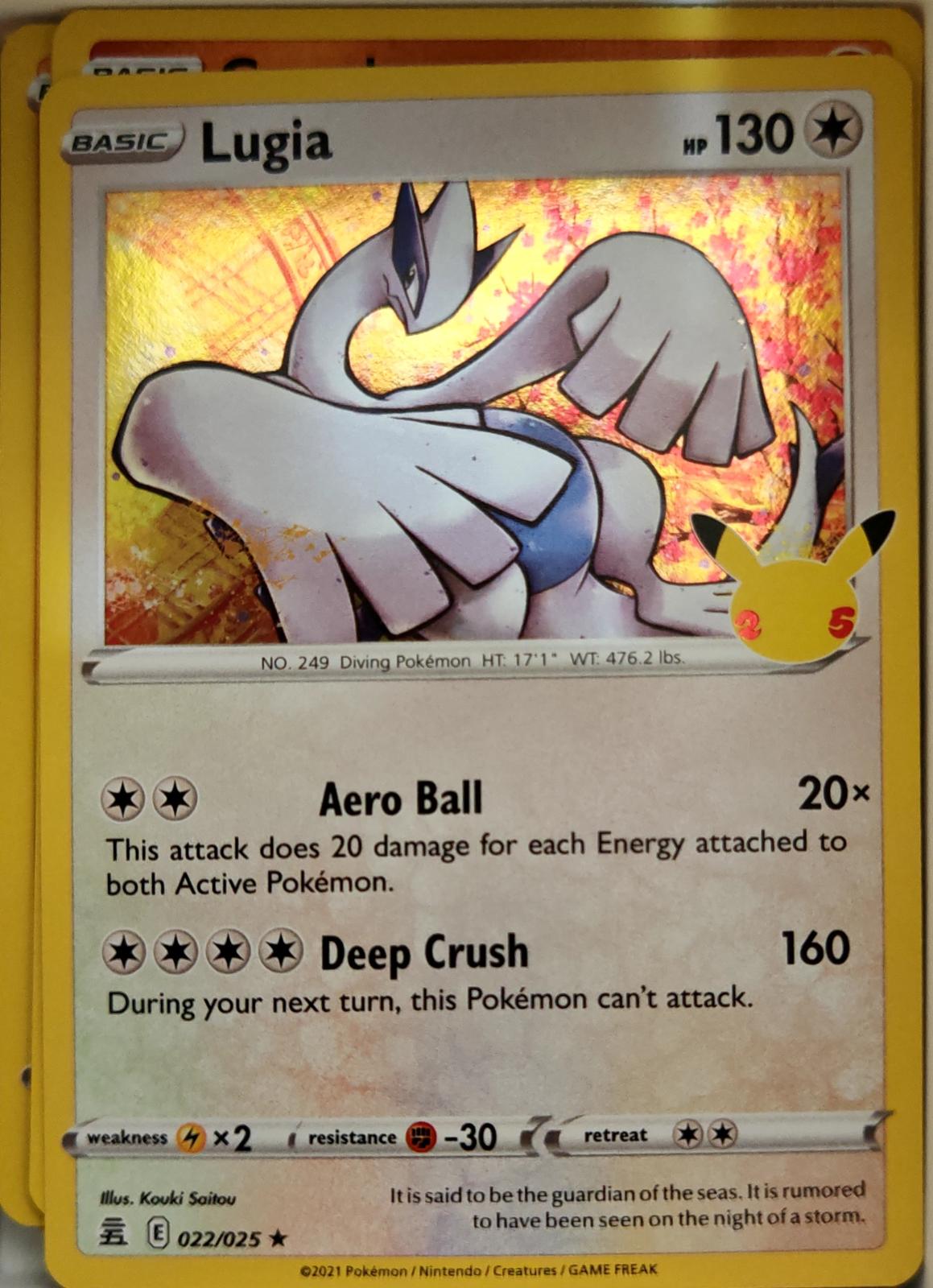 Lugia - 022/025 - Holo - CELEBRATIONS - Pokemon - Rare | AA06-14