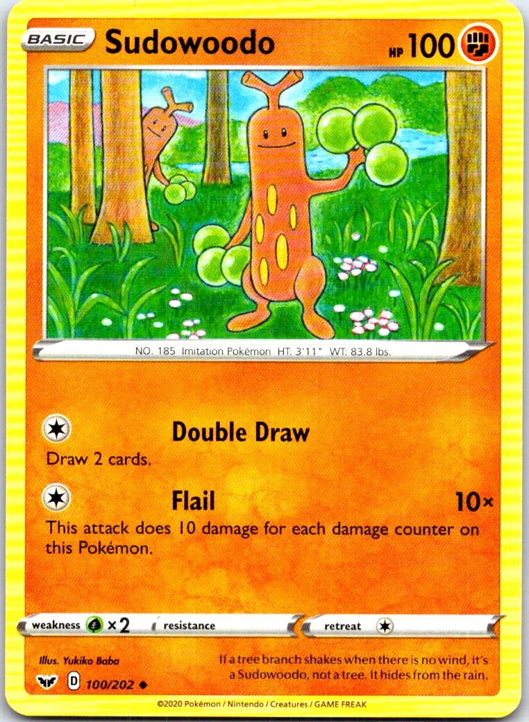 Sudowoodo - 100/202 - - SWORD & SHIELD - Pokemon - Uncommon | AB61-15