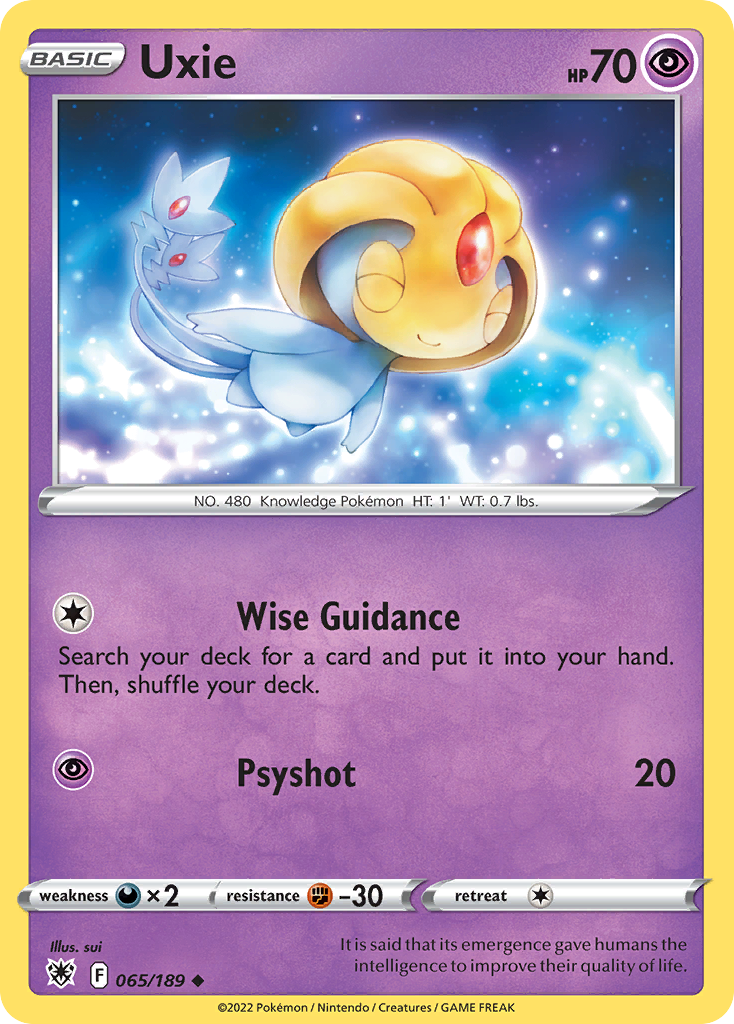 Uxie - 065/189 - - ASTRAL RADIANCE - Pokemon - Uncommon | AA41-19