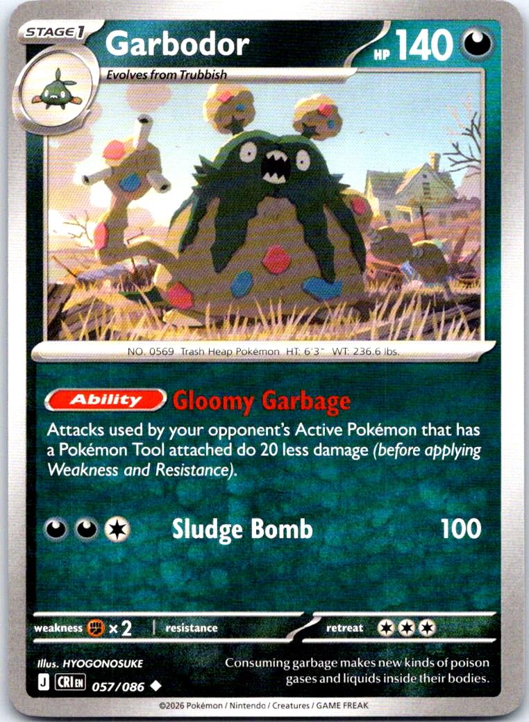 Garbodor - 057/086 - - CHAOS RISING - Pokemon - Uncommon | AB18-16