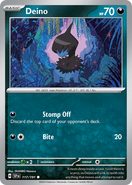 Deino - 117/191 - - SURGING SPARKS - Pokemon - Common | AA09-21