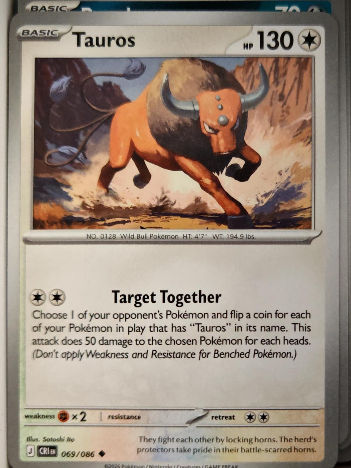 Tauros - 069/086 - - CHAOS RISING - Pokemon - Uncommon | AA11-81