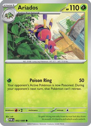 Ariados - 002/088 - - PERFECT ORDER - Pokemon - Common | AA08-57