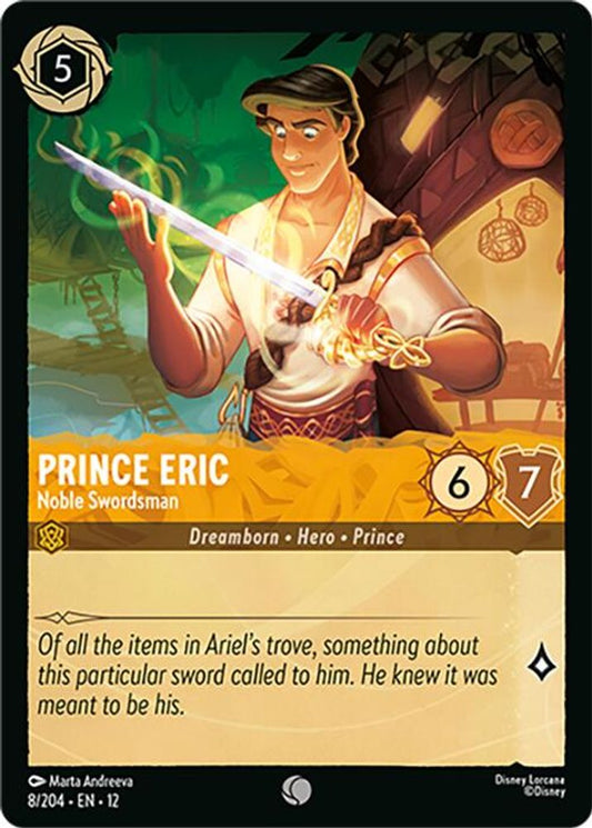 Prince Eric - Noble Swordsman - 8/204 - - WILDS UNKNOWN - Lorcana - | LAA02-99