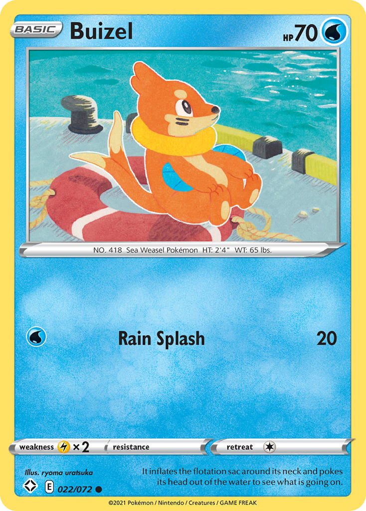 Buizel - 022/072 - - SHINING FATES - Pokemon - Common | AA67-39