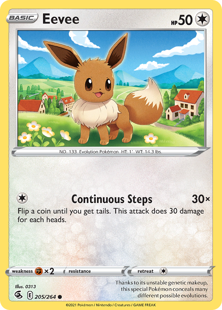 Eevee - 205/264 - - FUSION STRIKE - Pokemon - Common | AA21-76