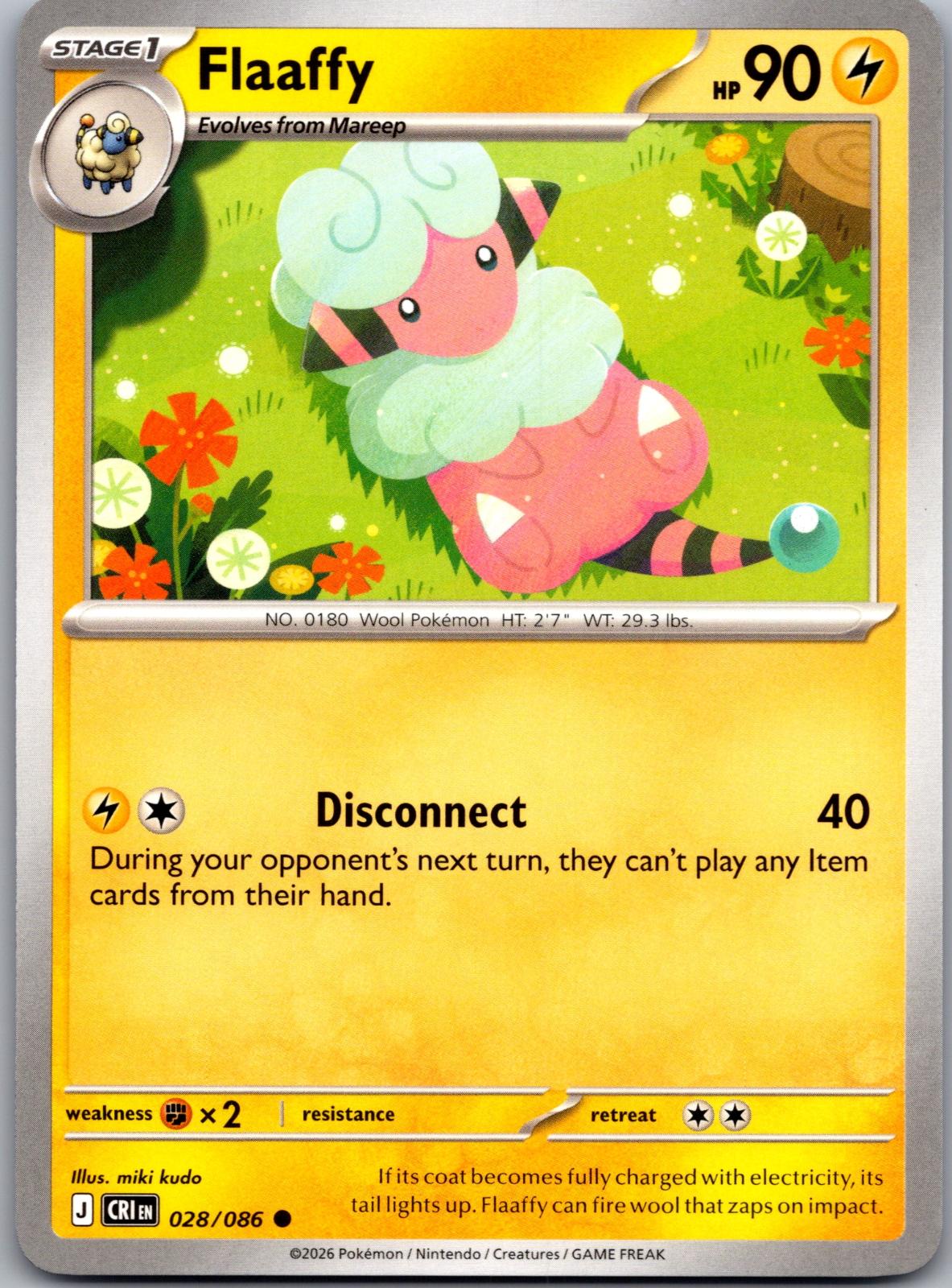 Flaaffy - 028/086 - - CHAOS RISING - Pokemon - Common | AA83-19