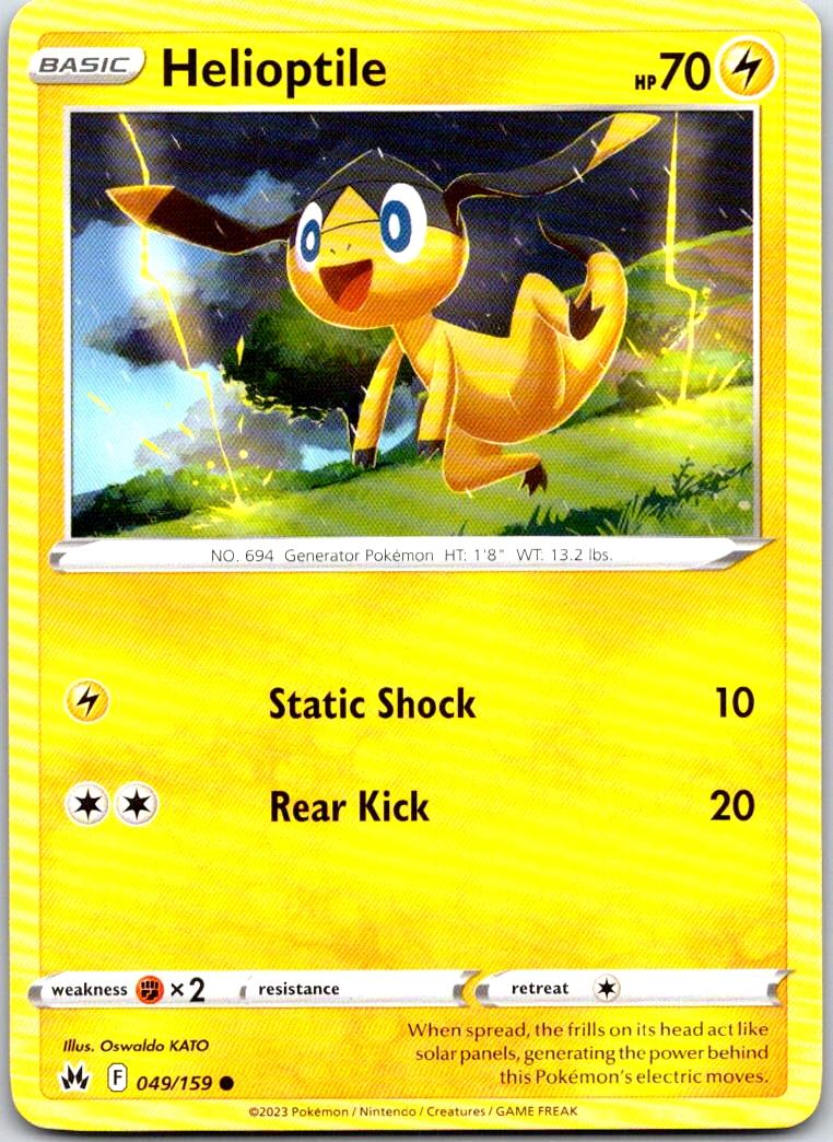Helioptile - 049/159 - - CROWN ZENITH - Pokemon - Common | AA100-39