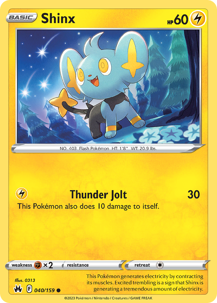Shinx - 040/159 - - CROWN ZENITH - Pokemon - Common | AA101-39