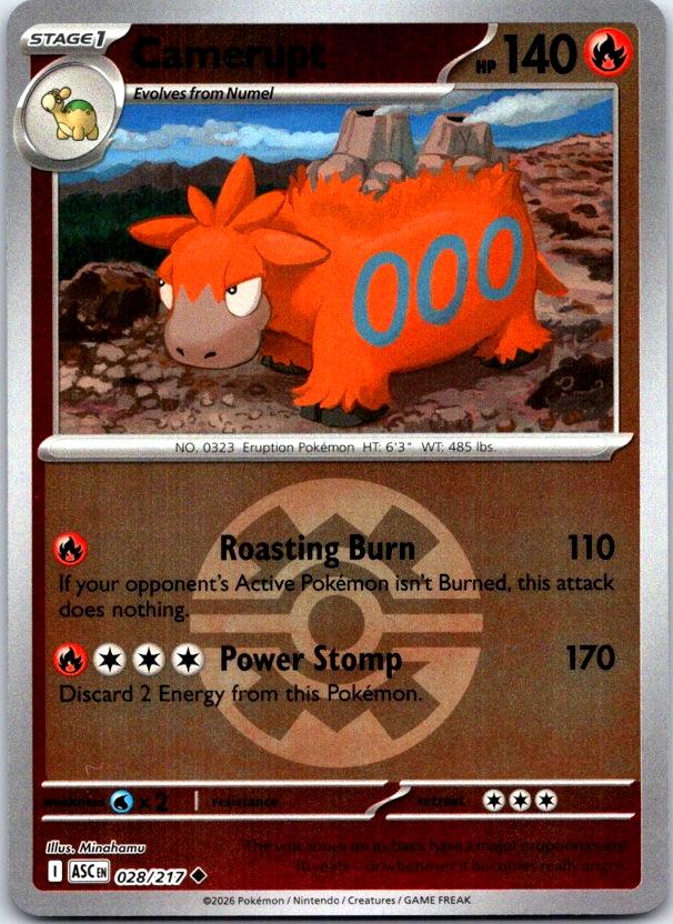 Camerupt (Quick Ball) - 028/217 - Reverse Holo - ASCENDED HEROES - Pokemon - | AC27-47