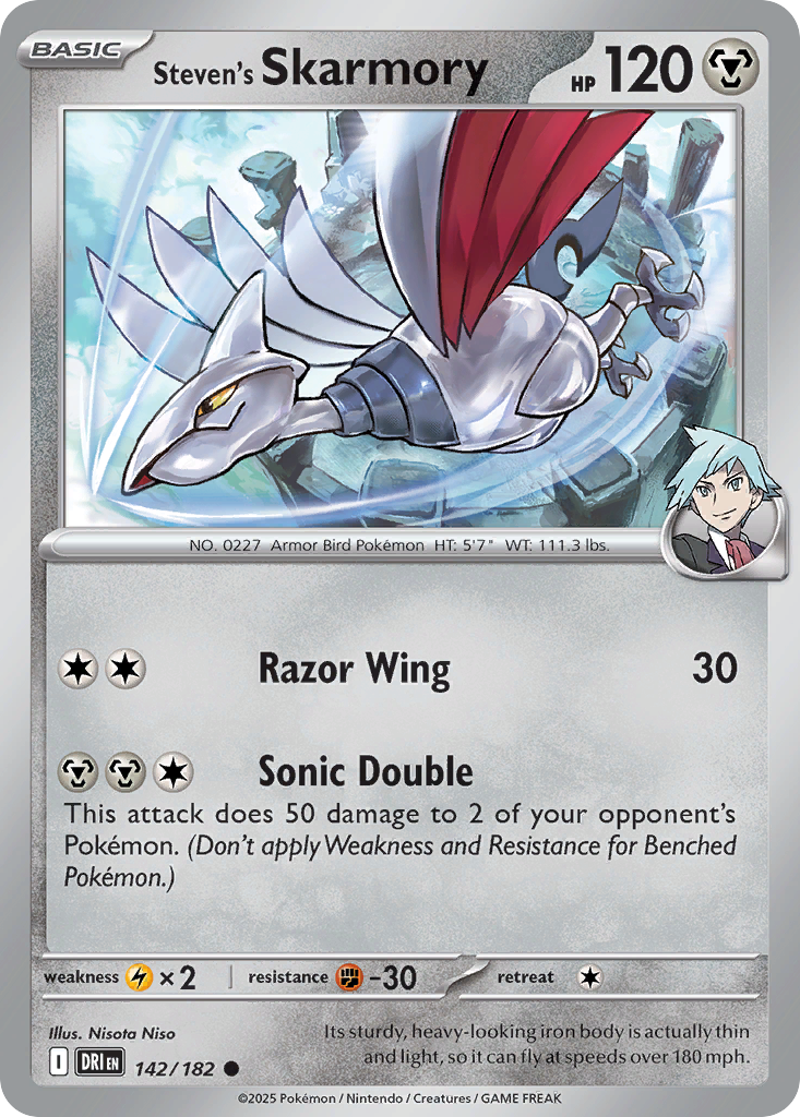 Steven's Skarmory - 142/182 - - DESTINED RIVALS - Pokemon - Common | AA52-8