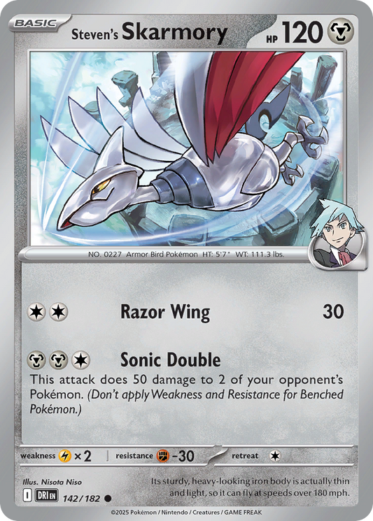 Steven's Skarmory - 142/182 - - DESTINED RIVALS - Pokemon - Common | AA52-8