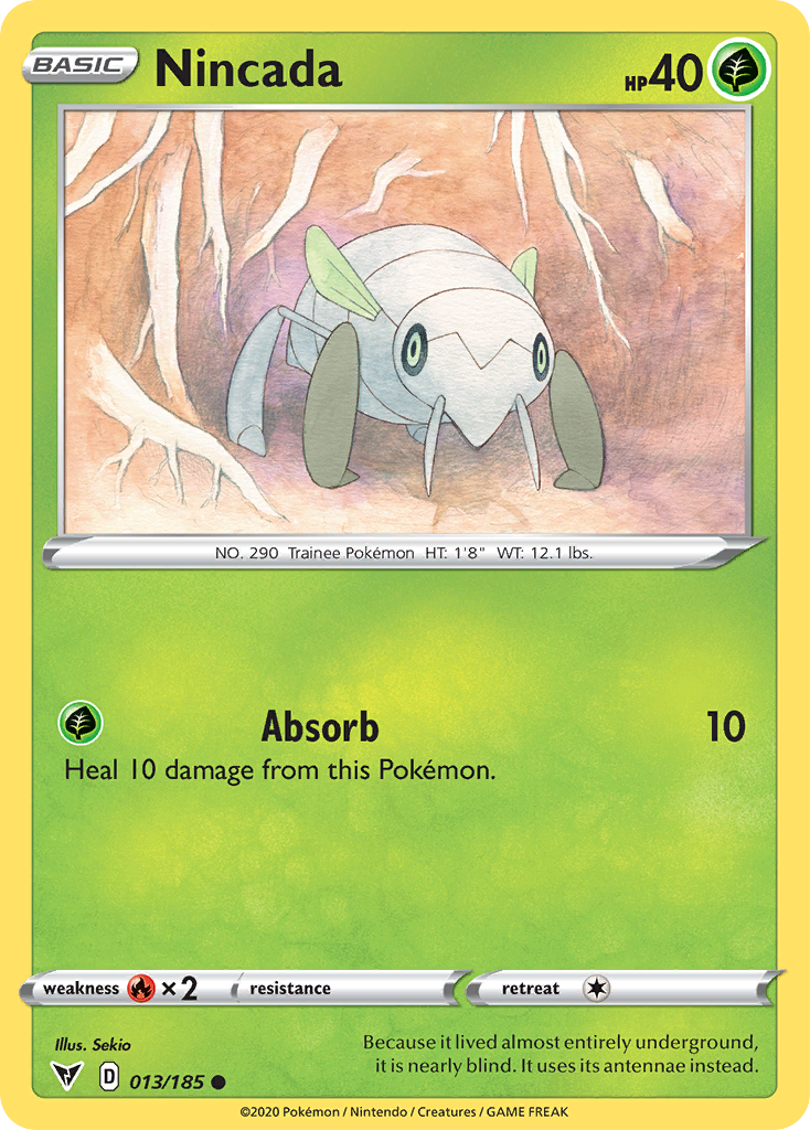 Nincada - 013/185 - - VIVID VOLTAGE - Pokemon - Common | AA67-28